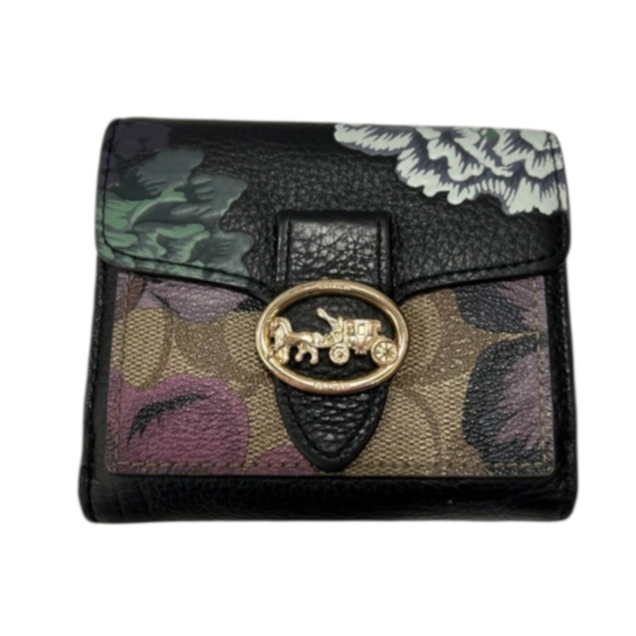 Coach Georgie Small Wallet in Signature Canvas with Kaffe Fassett Print - Picture 10 of 10